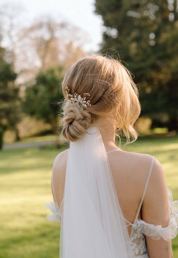 pearl and flower vine bridal wedding hair pins