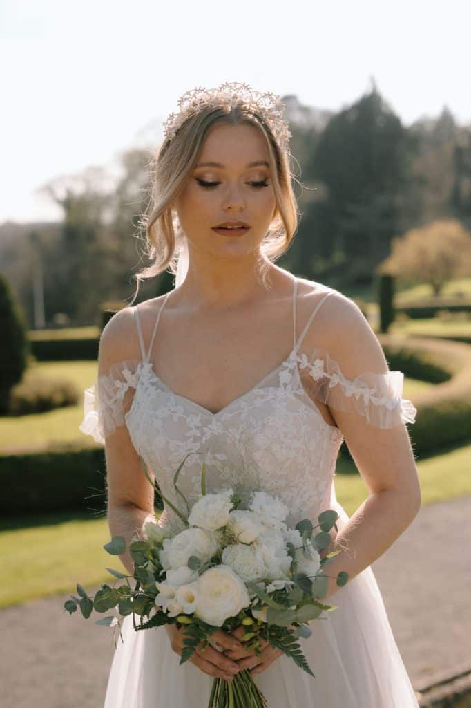 silver delicate crystal pearl bridal tiara wedding crown bridal accessories