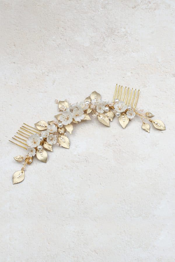 Detailed bridal flower hair vine luxury wedding hair accessories